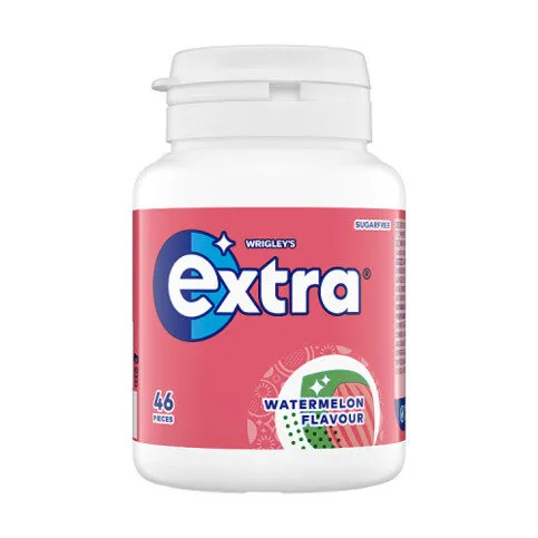 Extra Watermelon Flavour Sugarfree Chewing Gum Bottle 46 pieces
