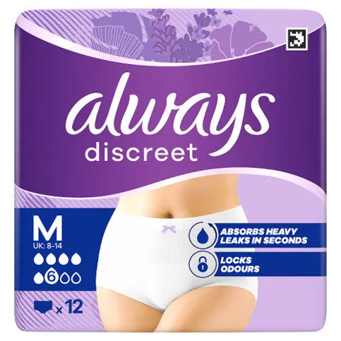 ALWAYS DISCREET MEDIUM PANTS 12
