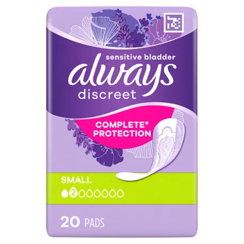 Always Discreet Incontinence Pads Women Small 20 Count  