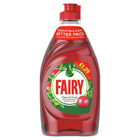 Fairy Clean & Fresh Washing Up Liquid Pomegranate & Honeysuckle 433ML 