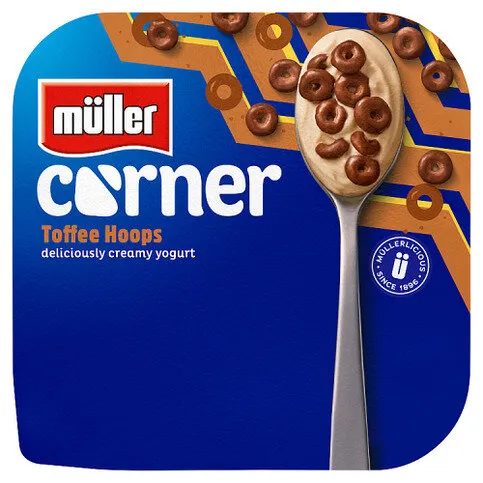 Müller Corner Toffee Hoops 124g