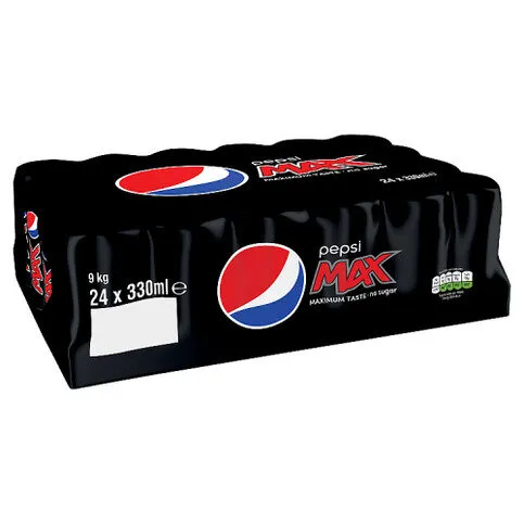 Pepsi Max No Sugar Cola Can 24x330ml