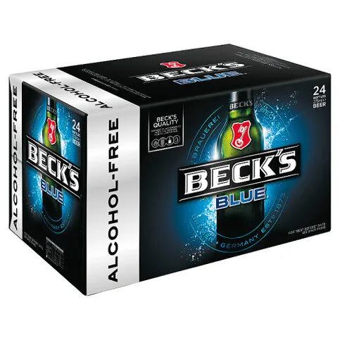 Beck's Blue Alcohol Free Beer Bottles 24 x 275ml