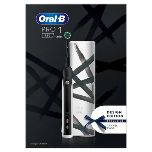 ORAL B PRO 1 CROSS ACTION BLACK TOOTHBRUSH EACH