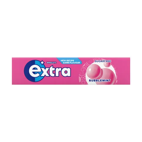 Extra Bubblemint Sugarfree Chewing Gum x10 pieces
