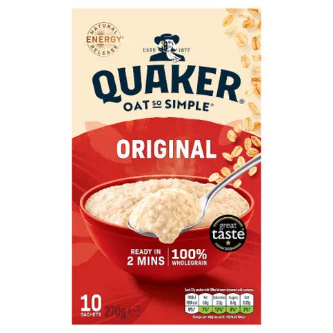 Quaker Oat So Simple Original Porridge Sachets 10x27g