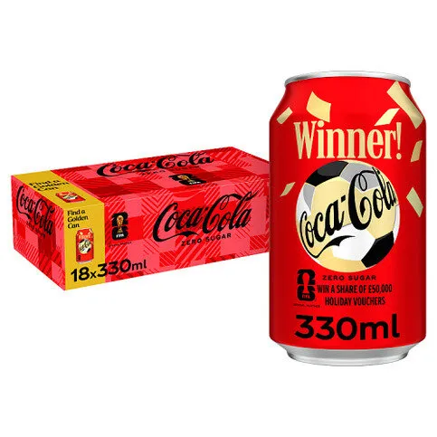 Coca-Cola Zero Sugar 18 x 330ml Cans 