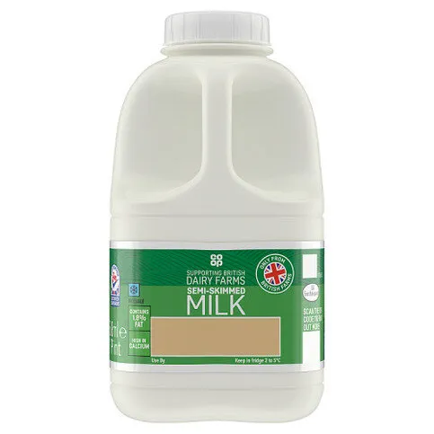 Co-op Semi-Skimmed Milk 1 Pint/568ml