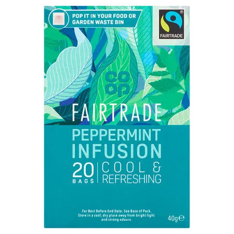 Co-op Fairtrade Peppermint Infusion 20 Bags 40g