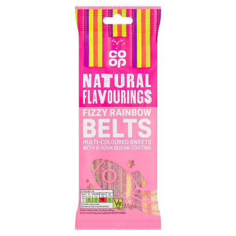 Co-op Fizzy Rainbow Belts 65g