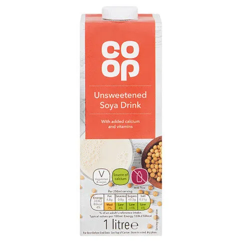 Co Op Unsweetened Soya Drink 1 Litre