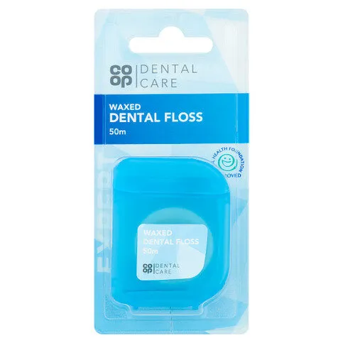 Co-op Dental Care Waxed Dental Floss 50m