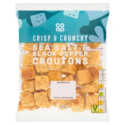 Co-op Sea Salt & Black Pepper Croutons 40g