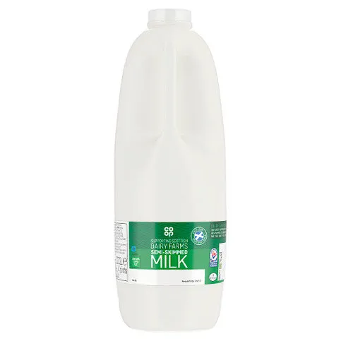 Co-op Semi Skimmed Milk 4 Pints/2.272L