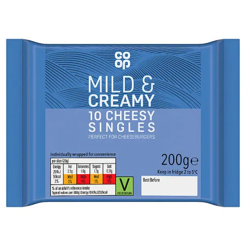 Co-op 10 Cheesy Singles 200g