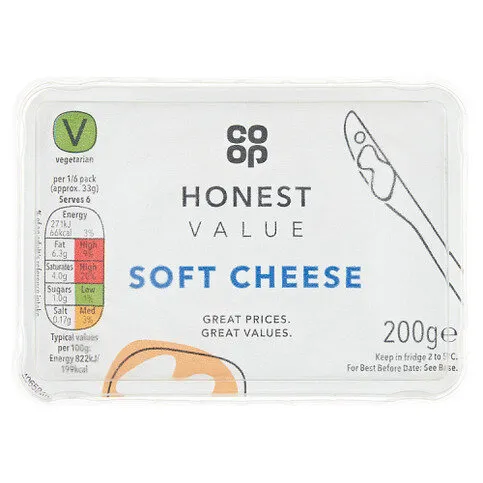 Co-op Honest Value Soft Cheese 200g