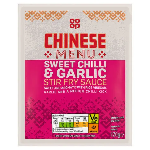 Co-op Chinese Menu Sweet Chilli & Garlic Stir Fry Sauce 120g
