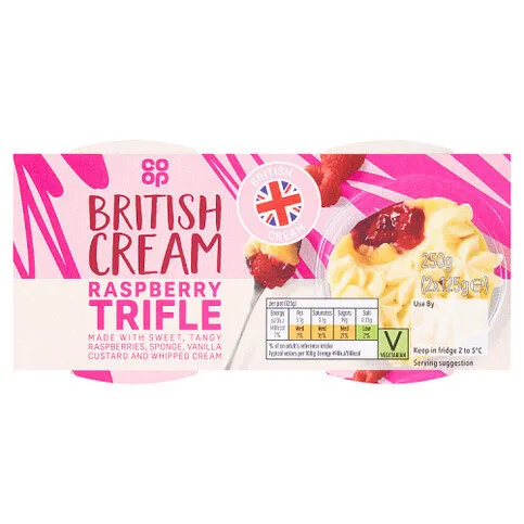 Co-op Raspberry Trifle 2 x 125g (250g)