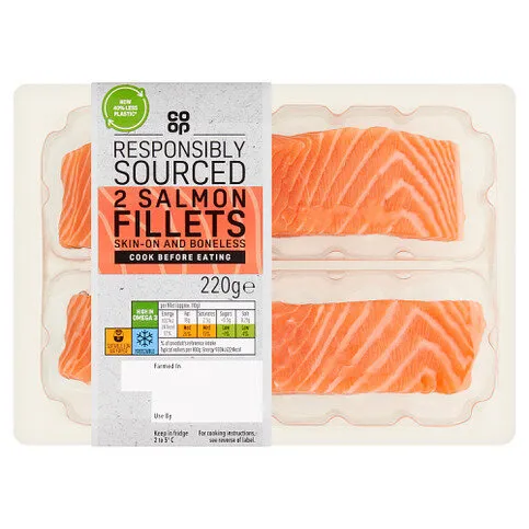 Co-op 2 Salmon Fillets 220g
