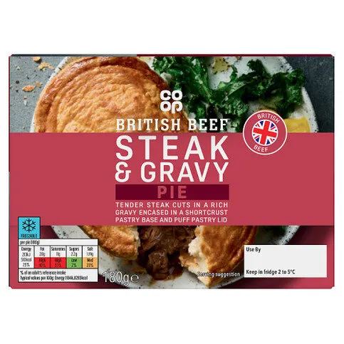 Co Op Steak Pie 180g