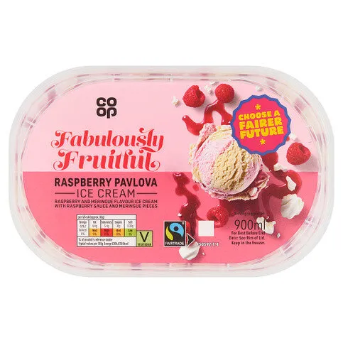 Co-op Raspberry Pavlova Ice Cream 900ml