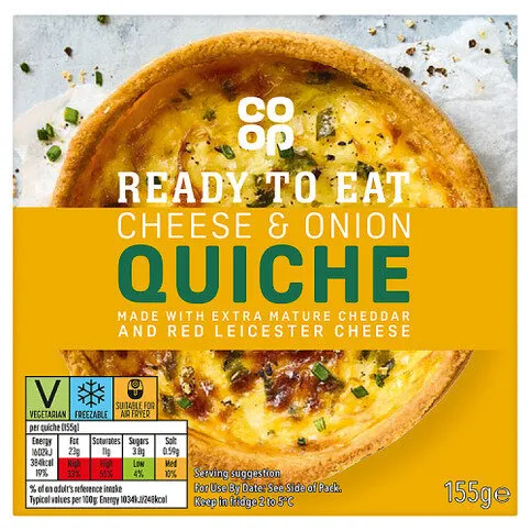 Co-op Cheese & Onion Quiche 155g