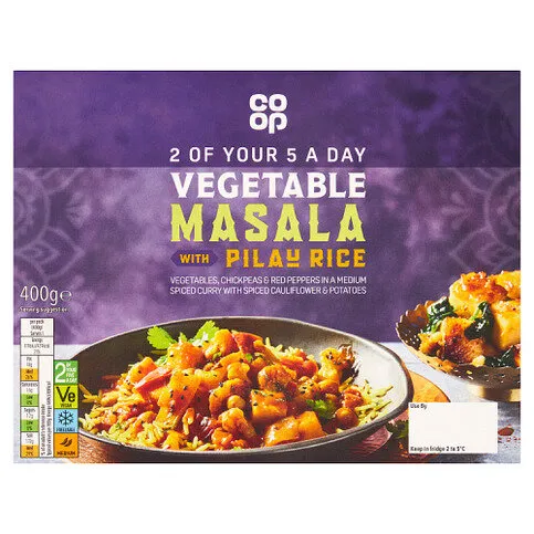 Co-op Vegetable Masala with Pilau Rice 400g