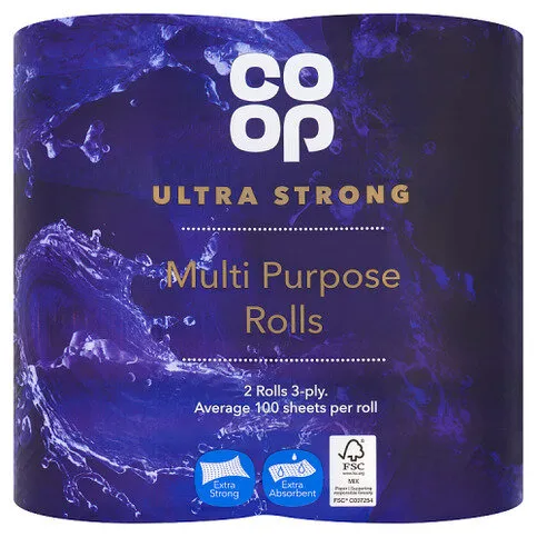 Co-op Ultra Strong Multi Purpose 2 Rolls 3-ply