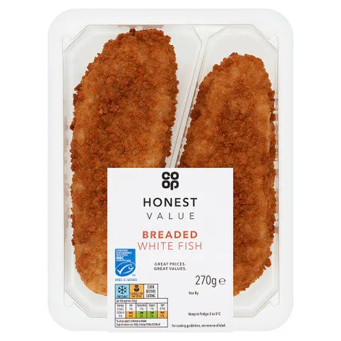 Co-op Honest Value Breaded White Fish 270g