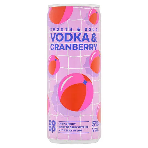 Co-op Vodka & Cranberry 250ml