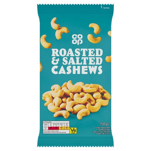 Co-op Roasted & Salted Cashews 150g