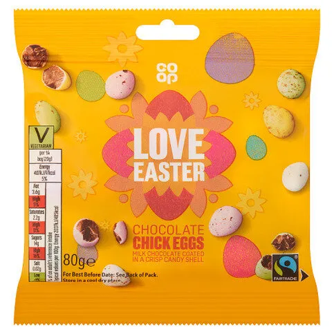 Co-op Love Easter Chocolate Chick Eggs 80g