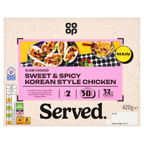 Co-op Slow Cooked Sweet & Spicy Korean Style Chicken 420g