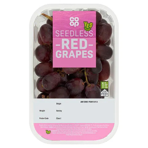 Co-op Seedless Red Grapes 500g