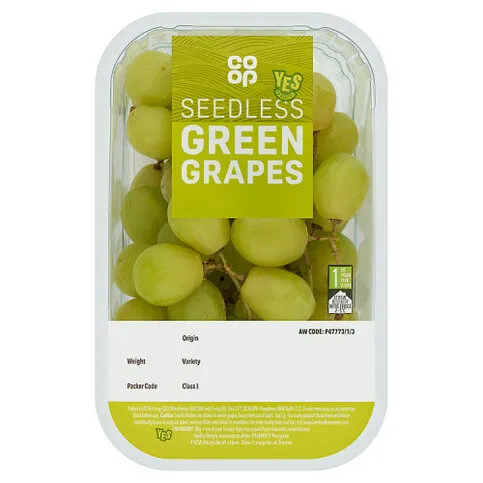 Co-op Seedless Green Grapes 500g