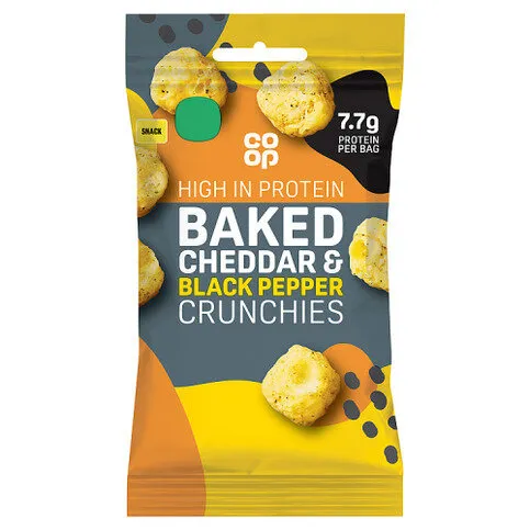 Co-op Baked Cheddar & Black Pepper Crunchies 20g