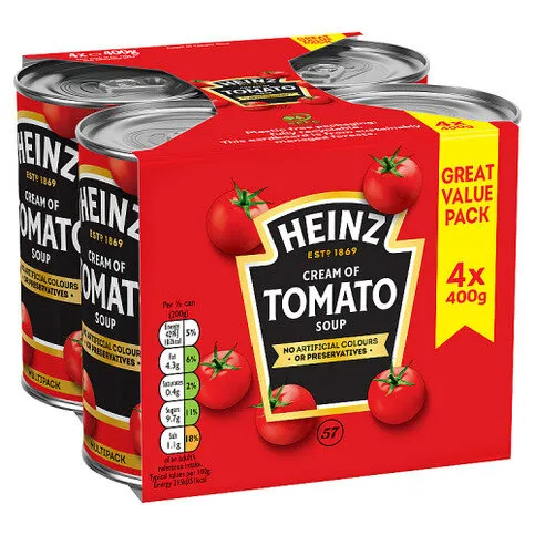 Heinz Cream of Tomato Soup  4 x 400g