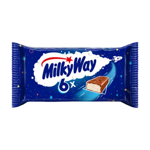 Milky Way Nougat & Milk Chocolate Snack Bars Multipack 6x21.5g