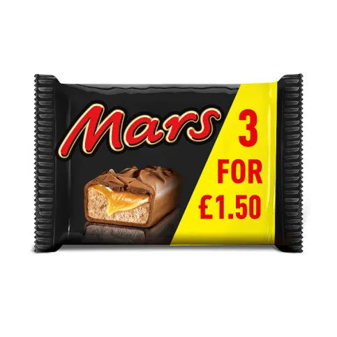 Mars Caramel, Nougat & Milk Chocolate Snack Bars Multipack 3x39.4g