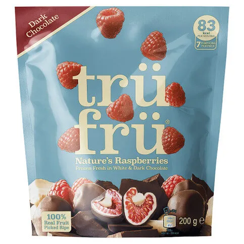 Trü Frü Nature's Raspberries Dark Chocolate 200g
