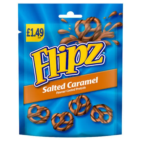 Flipz Salted Caramel Flavour Coated Pretzels 80g