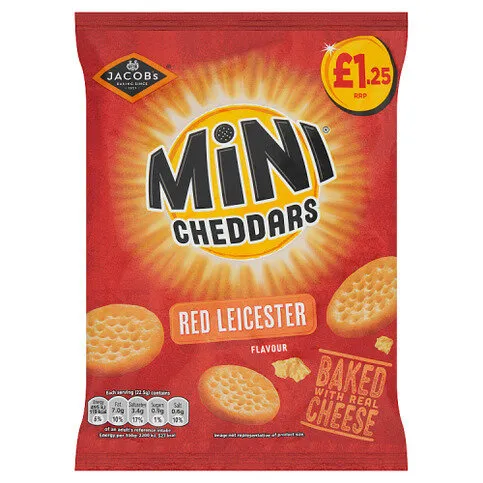 Jacob's Red Leicester Flavour Mini Cheddars 90g