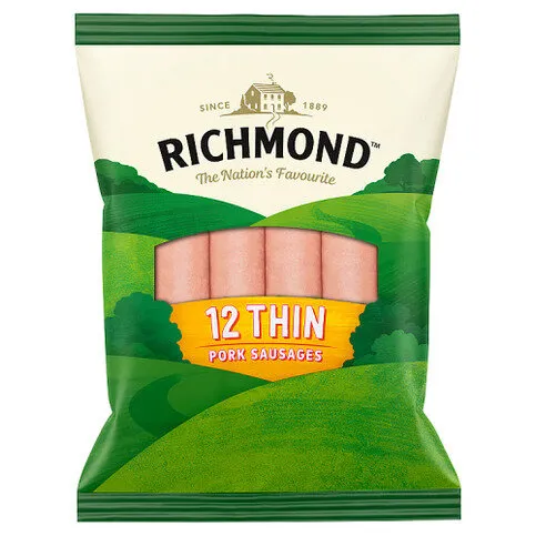 Richmond 12 Thin Pork Sausages 340g