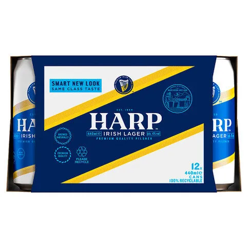 Harp Premium Irish Lager 12 x 440ml Can