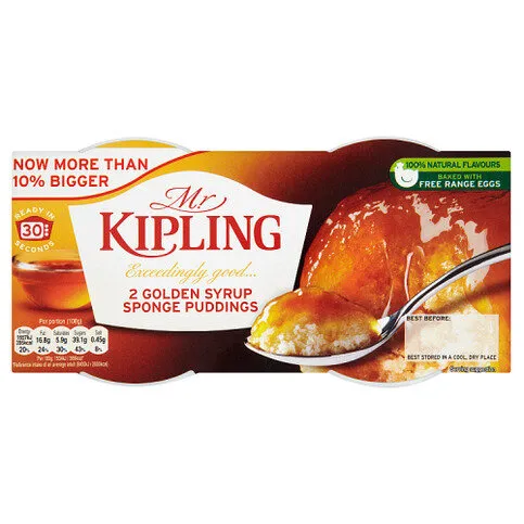 Mr. Kipling Exceedingly Good... Golden Syrup Sponge Puddings 2 x 95g
