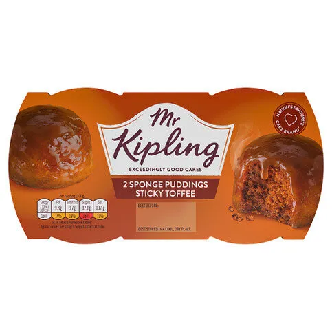 Mr Kipling Sponge Puddings Sticky Toffee 2 x 95g