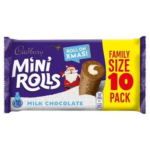 Cadbury 10 Mini Rolls Milk Chocolate