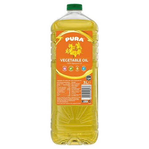 Pura Vegetable Oil 100% Rapeseed Oil 3L