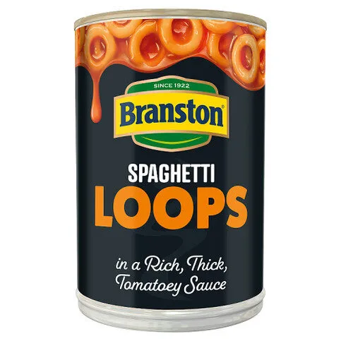 Branston Spaghetti Loops in a Rich, Thick, Tomatoey Sauce 395g