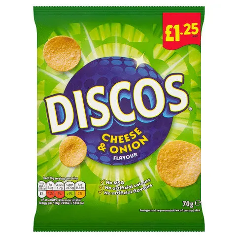 Discos Cheese & Onion Flavour 70g